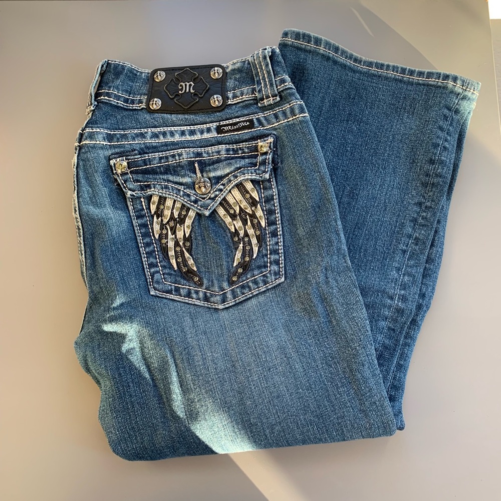 Miss Me Feather Jeans